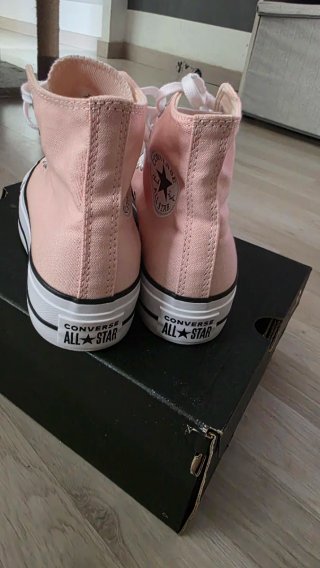 Converse plataforma rosa