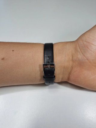 Reloj Skagen Mujer Plata corra Piel Negra