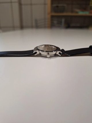 Reloj Skagen Mujer Plata corra Piel Negra