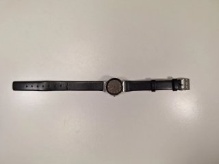 Reloj Skagen Mujer Plata corra Piel Negra