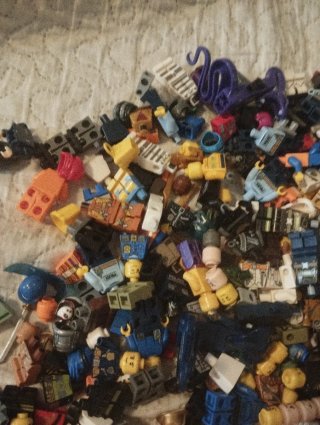 Gran lote de piezas de minifiguras LEGO