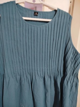 Blusa azul sin mangas XXXL