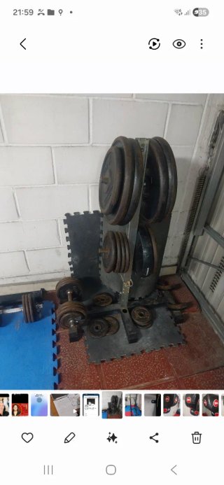 Lote Gimnasio Banco Pesas Balón