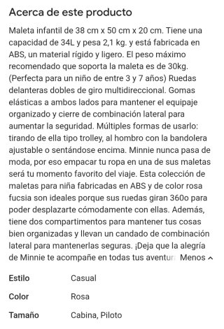Maleta correpasillos Minnie Disney
