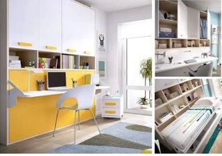 CAMA ABATIBLE CON ARMARIO SUPERIOR RMB 90×190