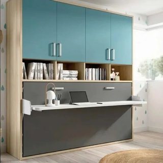 CAMA ABATIBLE CON ARMARIO SUPERIOR RMB 90×190