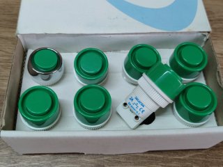 Pulsador industrial verde DELECSA
