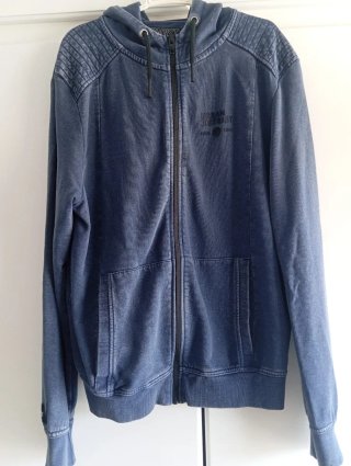 Chaqueta con cremallera hombre azul