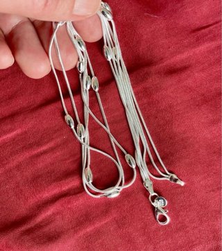 Collar Plata 925 con Cuentas Ovaladas