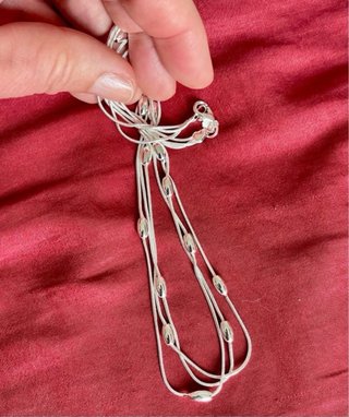Collar Plata 925 con Cuentas Ovaladas