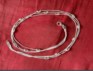 Collar Plata 925 con Cuentas Ovaladas