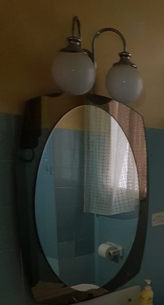 Aplique de pared doble cristal metal