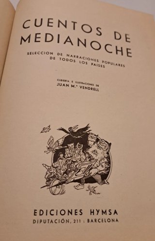 Libro Antigüo Cuentos de Media Noche 1955 Hymsa