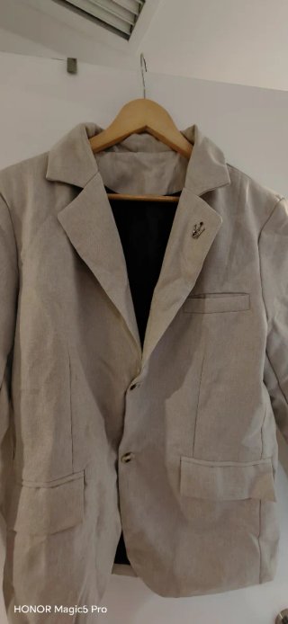 Americana Lino Beige Hombre Nueva Talla L