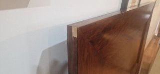 Cabecero de cama 150cm madera oscura