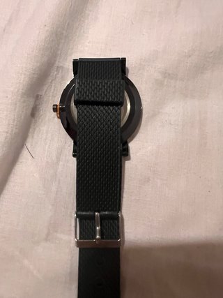Orologio Acciaio Inox Cinturino Gomma Nero