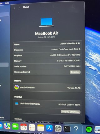 MacBook Air Retina 13 2019 Intel Core i5