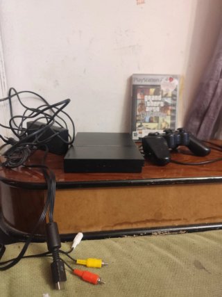 PlayStation 2 Slim Negra Sony Y juego Gta