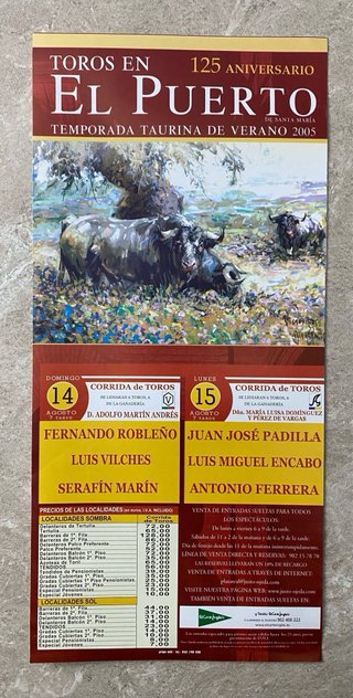 Lote 10 carteles corridas de toros