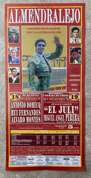 Lote 10 carteles corridas de toros
