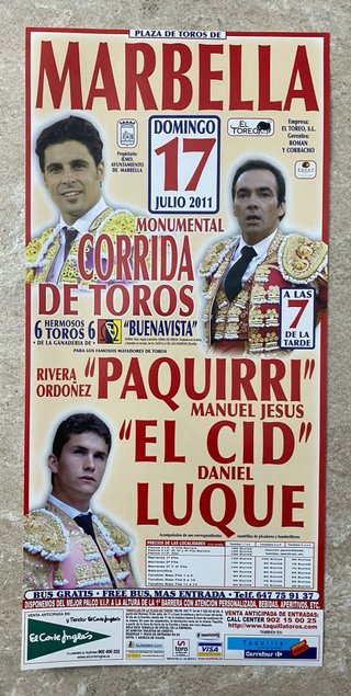 Lote 10 carteles corridas de toros