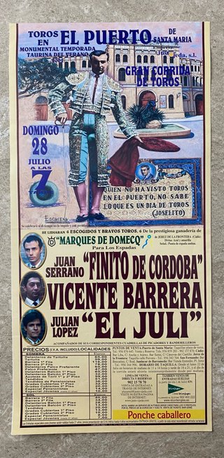 Lote 10 carteles corridas de toros