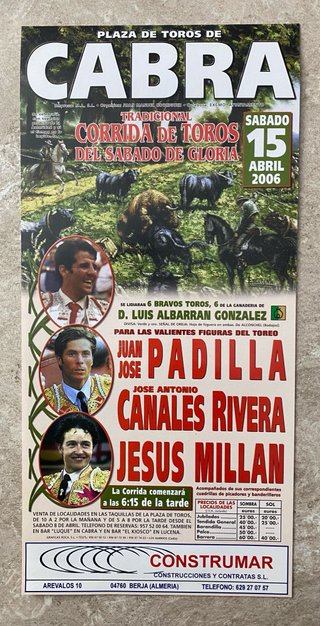 Lote 10 carteles corridas de toros
