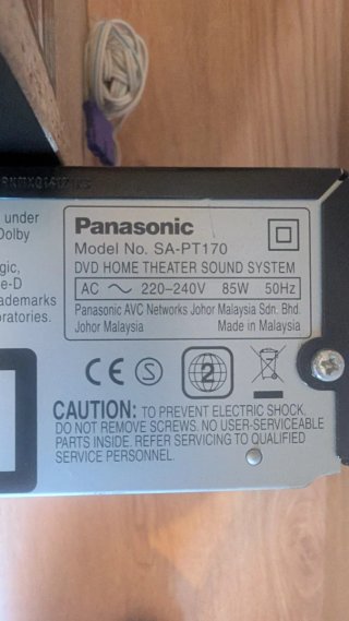 Home Cinema Panasonic SC-PT170 Negro