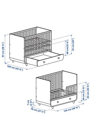Berço + Trocador MYLLRA IKEA