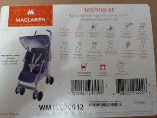 Silla paseo McLaren Techno XT. Nueva sin estrenar.