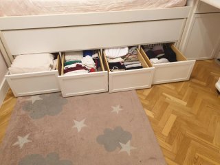 Dormitorio juvenil madera maciza blanco