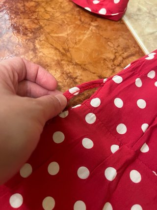 Vestido rojo lunares blancos talla M