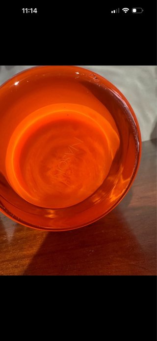 Vaso Nason Moretti Arancione Vetro
