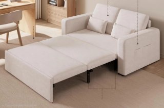 Sofá Cama Blanco Tela