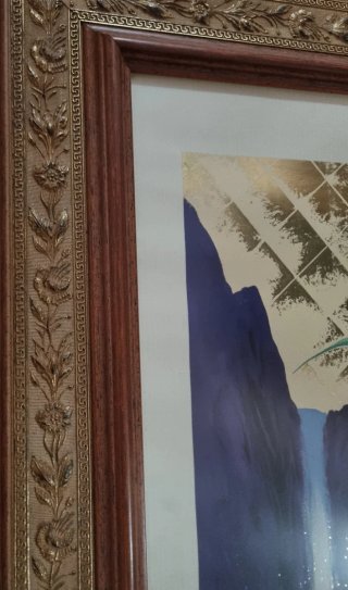 Juego de 2 cuadros tallados madera