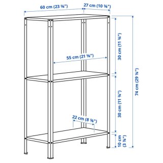 2 Estanterías Metálicas Ikea 3 Baldas