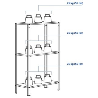 2 Estanterías Metálicas Ikea 3 Baldas