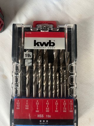 Juego de 19 brocas HSS KWB