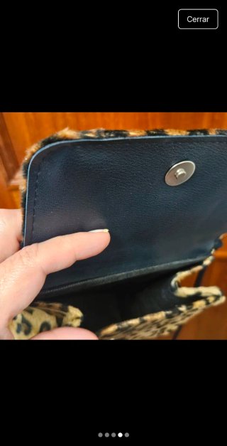 Bolso de hombro estampado leopardo
