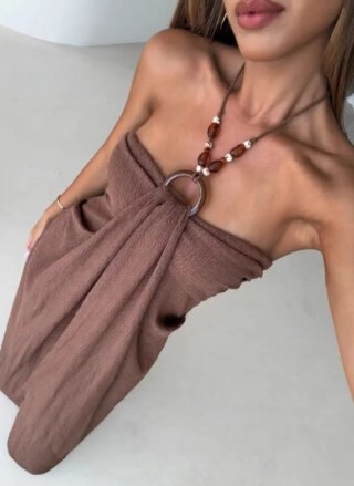 Vestido de verano marrón