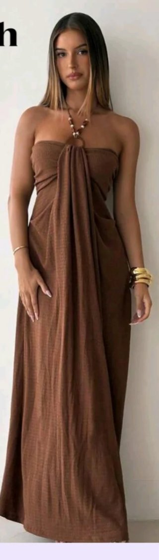 Vestido de verano marrón