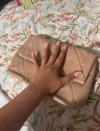 Bolso acolchado Shein beige