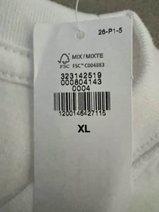 Camiseta GAP Blanca XL Manga Corta nueva