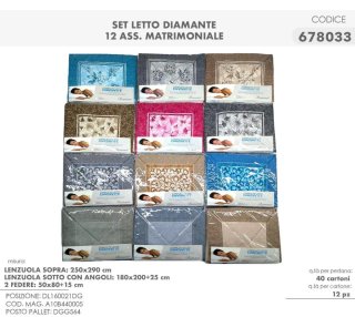 Completo Lenzuola Matrimoniali Diamante