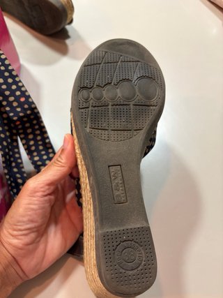 Sandalias cuña esparto estampadas T38