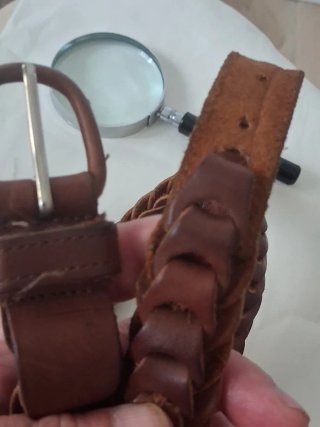 Cinturón de cuero vintage marrón