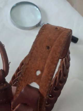 Cinturón de cuero vintage marrón