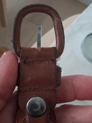 Cinturón de cuero vintage marrón