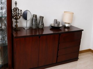 Conjunto Muebles Madera Oscura