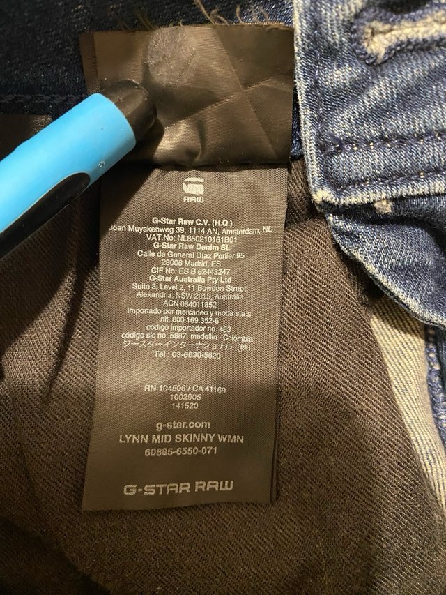 Jeans donna Lynn skinny G Star raw taglia XS
